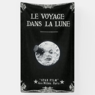 A Trip to the Moon Le Voyage Dans La Lune Retro Banner