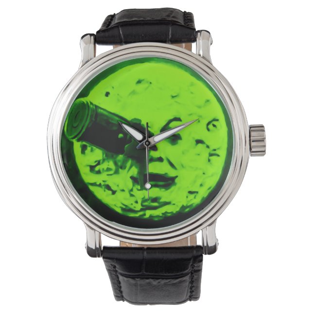 A Trip to the Moon (Martian Retro Green) Watch (Front)