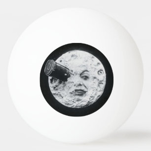 A Trip to the Moon Retro Vintage French Cinema Ping Pong Ball