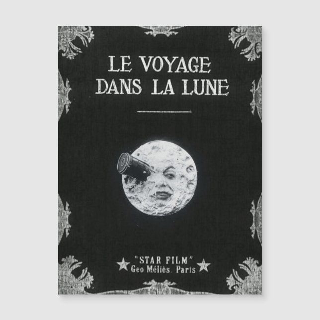 A Trip to the Moon Vintage Retro French Cinema (Front)