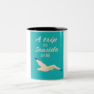 A Trip to the Seaside Two-Tone Coffee Mug