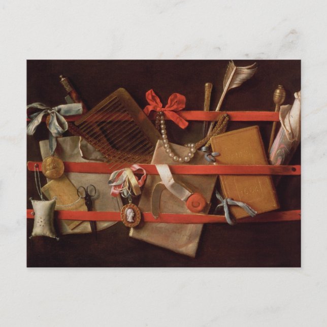 A Trompe L'Oeil of Objects Postcard (Front)