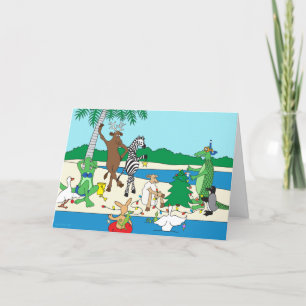 A Tropical Beach Holiday Greeting Card