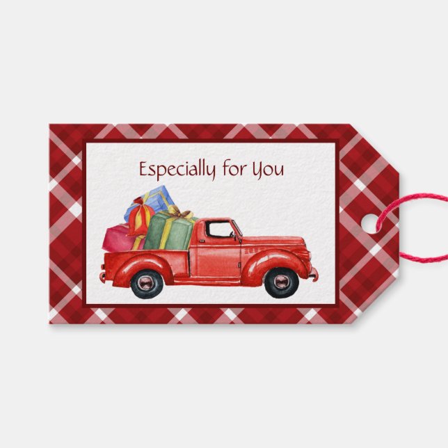 A Truck Load Of Christmas Gifts Gift Tag (Front (Horizontal))