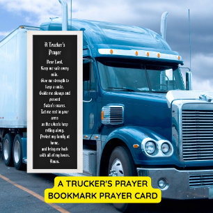 A Trucker's Prayer Bookmark Prayer Card