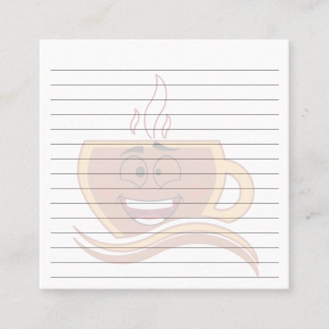 A True Coffeeholic  Square Business Card (Front)