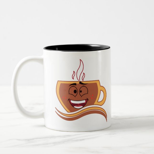 A True Coffeeholic  Two-Tone Coffee Mug (Left)