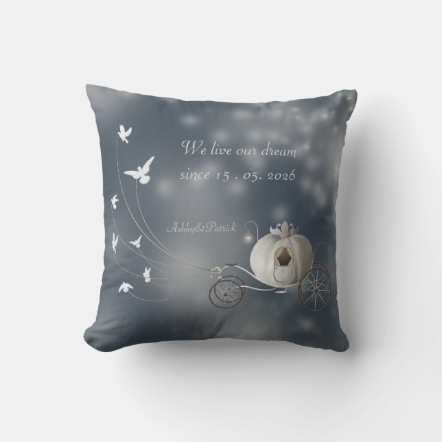 A True Fairy Tale Wedding Favour Cushion (Front)