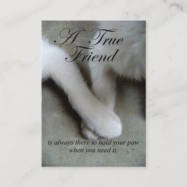 A True Friend Business/Calling Cards (Front)