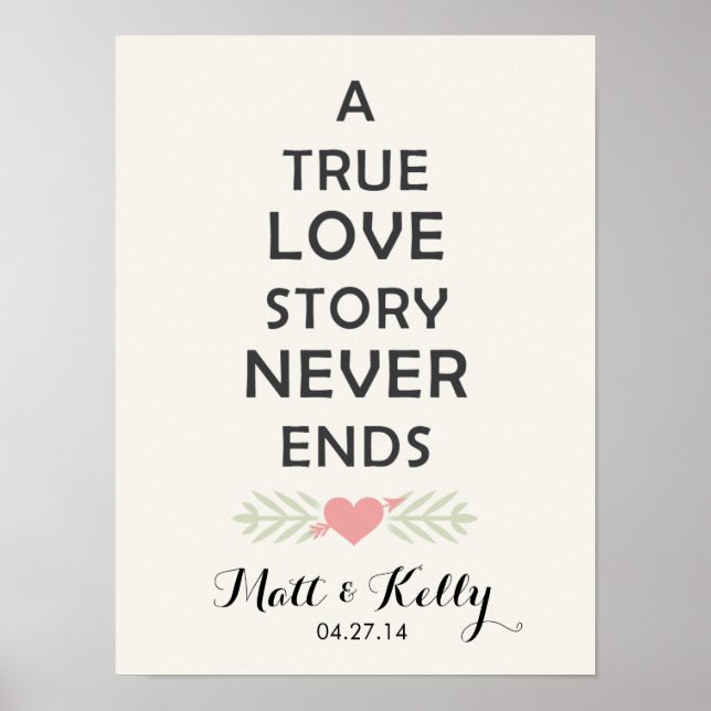 A True Love Story... | Canvas & Posters (Front)