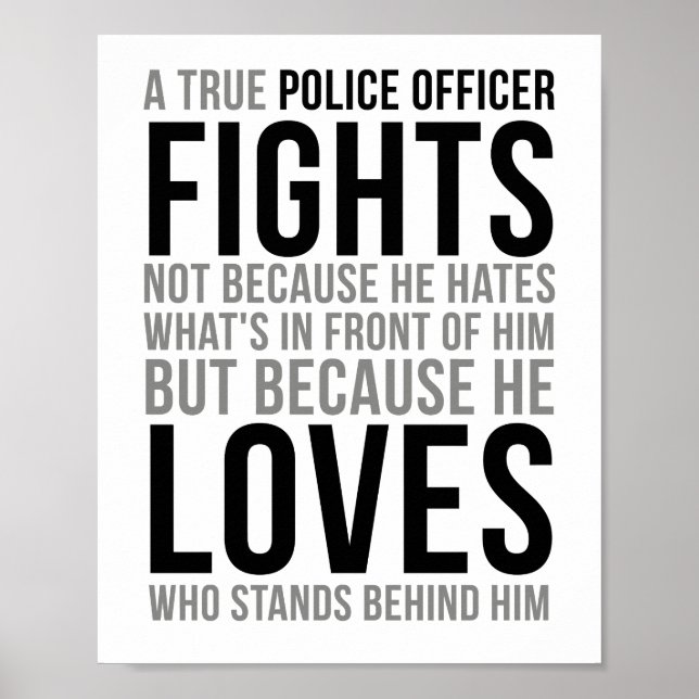 A True Police Officer Fights Poster (Front)