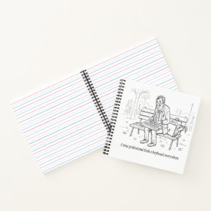 A True Professional – Funny Office Humour Ink Draw Notebook
