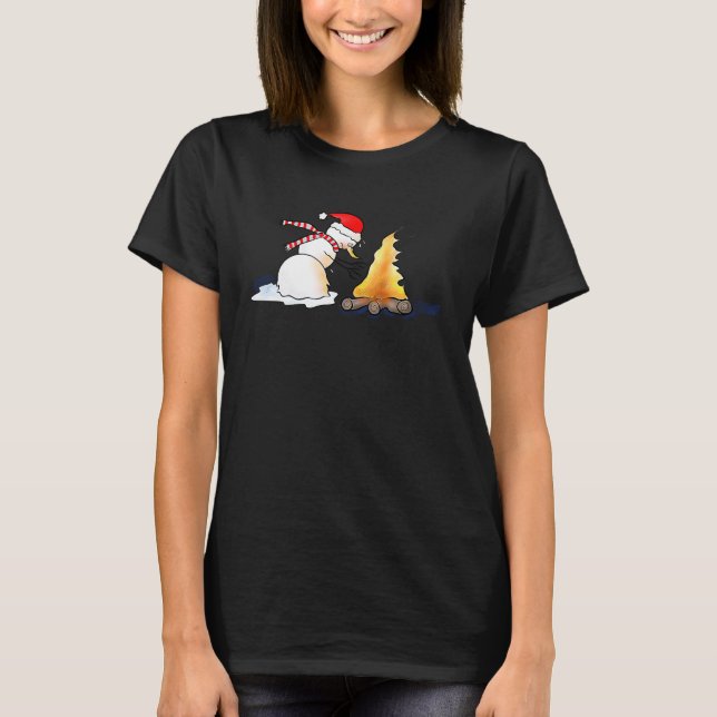 A truely brilliant plan  cold snowman winter Chris T-Shirt (Front)