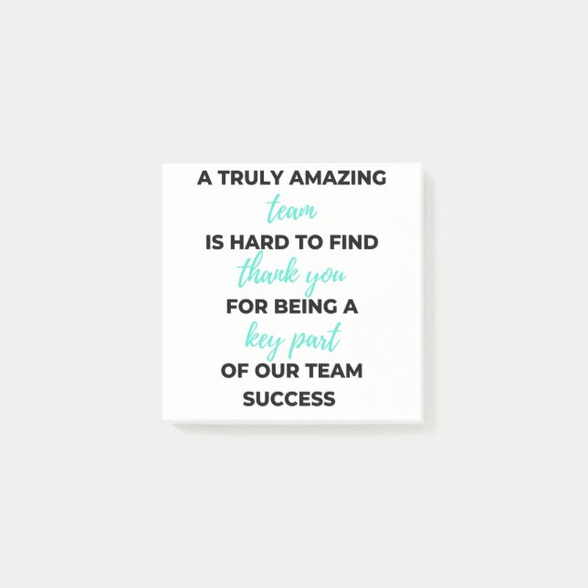 A Truly Amazing Team Is Hard To Find 2 Post-it Notes (Front)