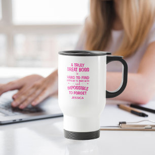 A Truly Great Boss Personalised Hot Pink Coffee Mug