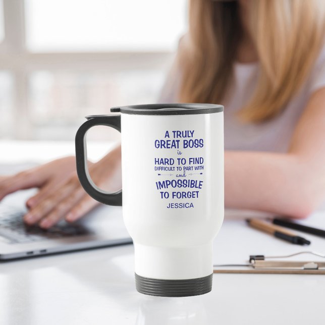 A Truly Great Boss Personalised  Travel Mug (Creator Uploaded)