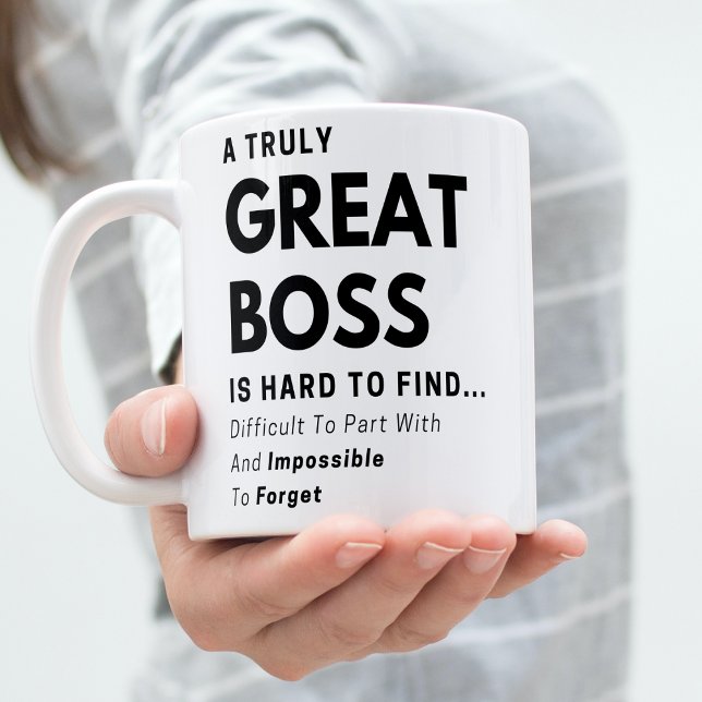 A Truly Great Boss Thank You Appreciation Quote Coffee Mug (Creator Uploaded)