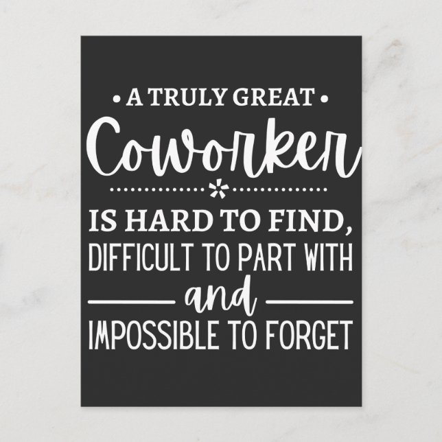 A Truly Great Coworker Holiday Postcard (Front)