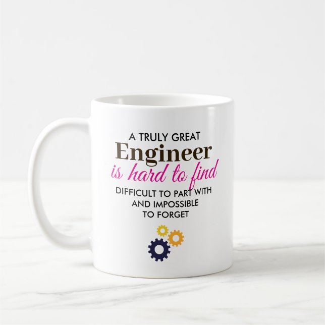 A Truly Great Engineer – Personalised Name Coffee Mug (Left)