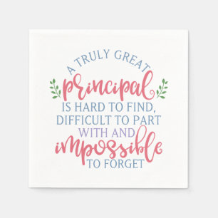 A Truly Great Principal Funny Saying Napkin