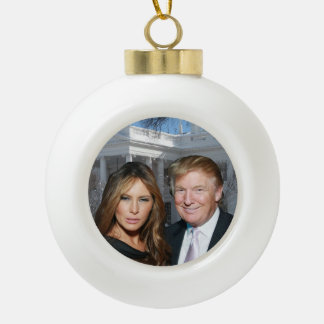 A Trump Christmas: Donald and Melania Ceramic Ball Christmas Ornament