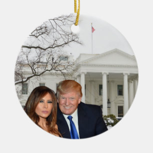 A Trump Christmas: Donald and Melania Ceramic Ornament
