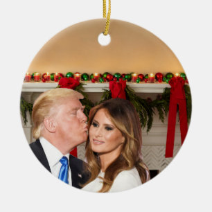 A Trump Christmas: Donald and Melania Ceramic Ornament