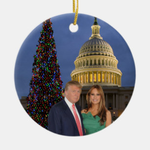 A Trump Christmas: Donald and Melania Ceramic Ornament