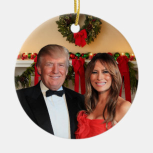 A Trump Christmas: Donald and Melania Ceramic Ornament