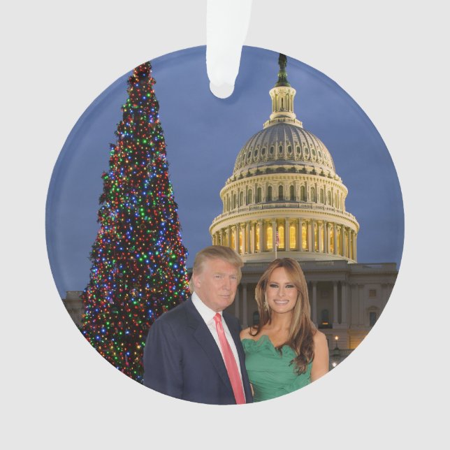 A Trump Christmas: Donald and Melania Ornament (Front)