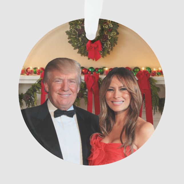 A Trump Christmas: Donald and Melania Ornament (Front)