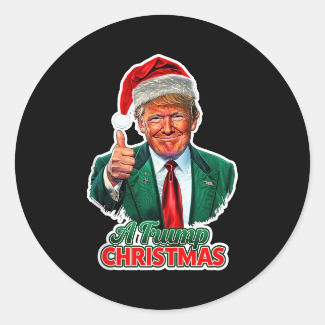 A Trump Christmas Tank Top  Classic Round Sticker (Front)