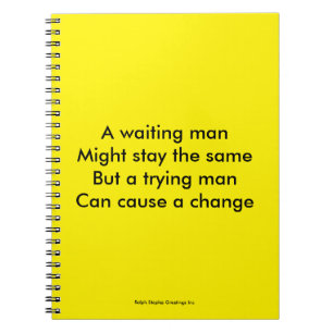 A trying man motivational notebook
