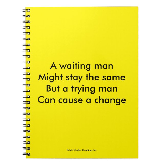 A trying man motivational notebook (Front)