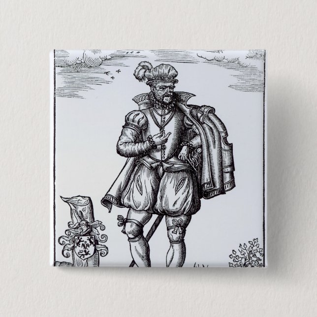 A Tudor Gentleman 15 Cm Square Badge (Front)