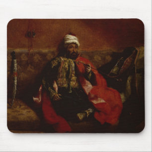 A Turk smoking sitting on a sofa, c.1825 Mouse Pad