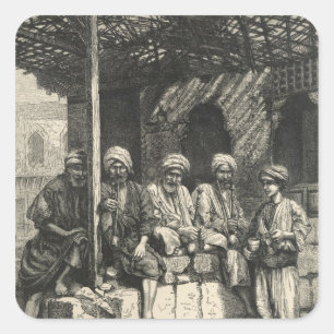 A Turkish Coffee-house Square Sticker