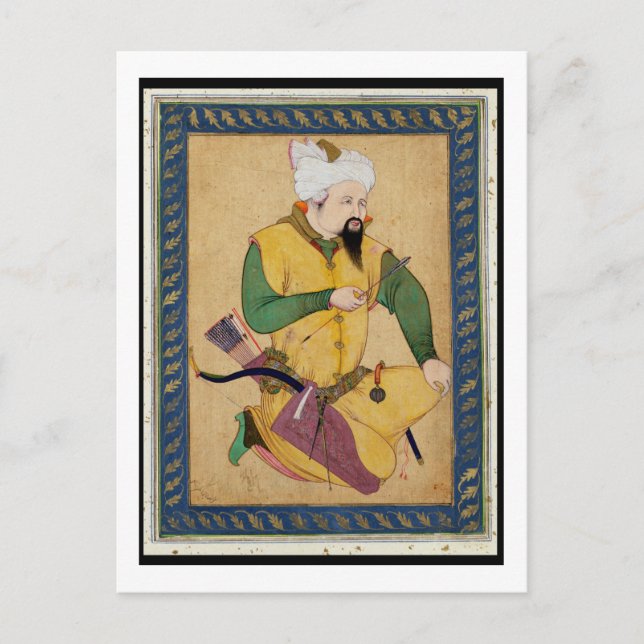 A Turkoman or Mongol Chief holding an Arrow, from Postcard (Front)
