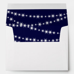 A Twinkle Lights Invitation Envelope (navy)