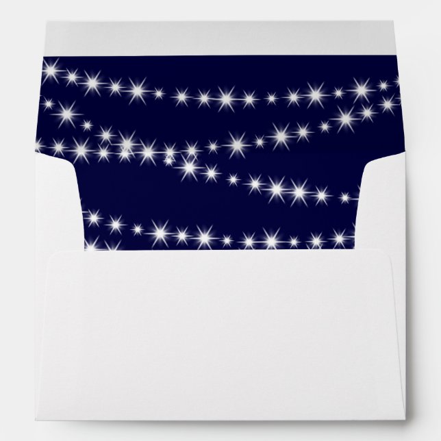 A Twinkle Lights Invitation Envelope (navy) (Back (Bottom))