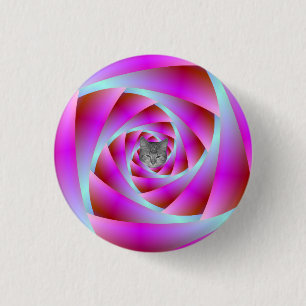 A Twist of Blue and Pink 3 Cm Round Badge