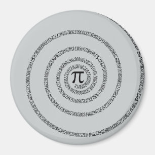 A Twist of Pi Click Customise to Change Grey Colou Magnet