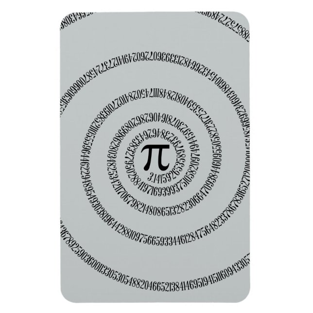 A Twist of Pi Click Customise to Change Grey Colou Magnet (Vertical)