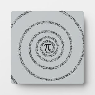 A Twist of Pi Click Customise to Change Grey Colou Plaque