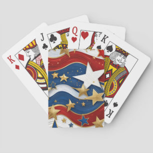 A Twist on the American Flag Classic Playing Cards