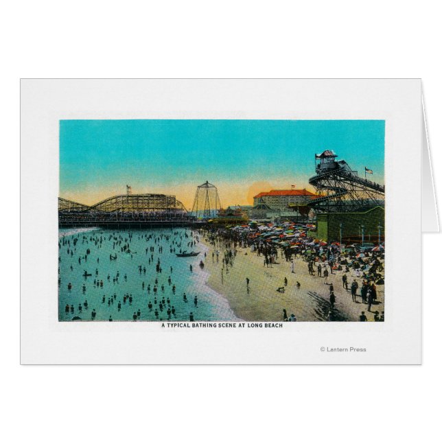 A Typical Bathing Scene at Long Beach (Front Horizontal)