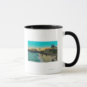 A Typical Bathing Scene at Long Beach Mug