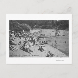 A Typical Day at Sandy Beach Monte Rio, CA Postcard