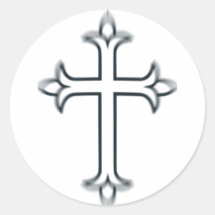 A typical Latin cross Classic Round Sticker