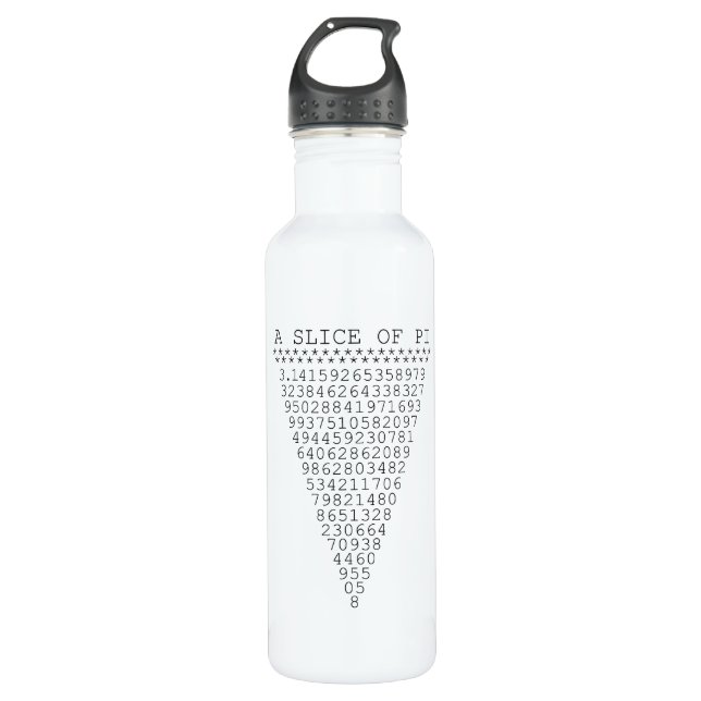 A Typographic Slice of Pi 710 Ml Water Bottle (Front)